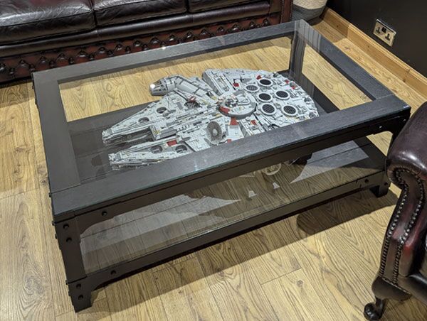 Lego Large Coffee Display Table - IRONFIRE | Elegant Metal & Wood