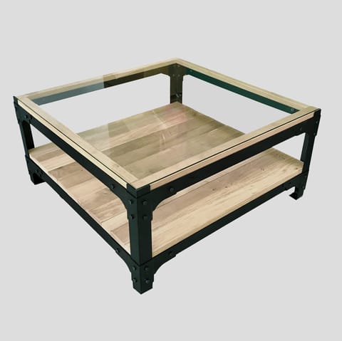 Oak Frame and Shelf Square Coffee Table 480x480 Oak Coffee Table with Shelf and Frame