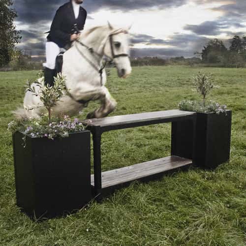 (Horse) Planter Ironfire Planters and Console being used as show jump