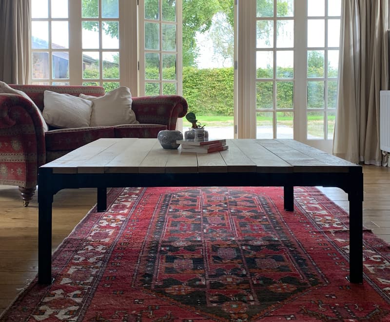 Minimal Wood Top Coffee Table Large Oak Coffee Table